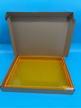 NWT Acrylic Ottoman Tray with Handles 17”x13”